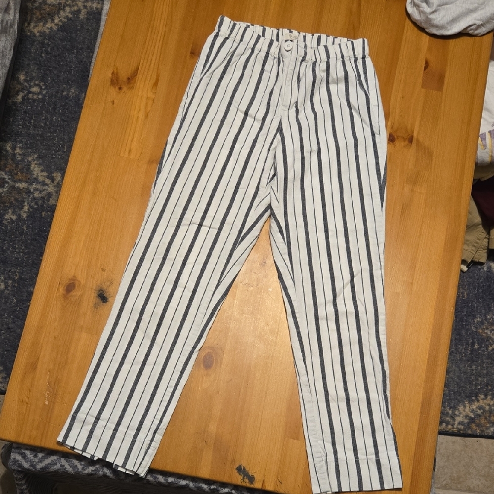 Striped Black and White Women's Pants